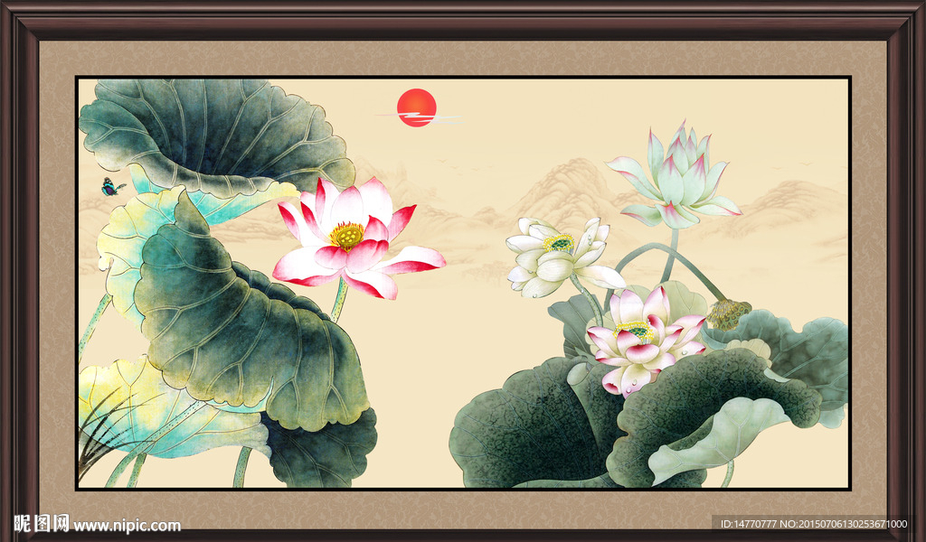 荷花装饰画
