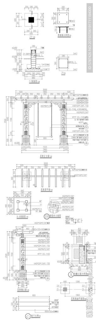 凉亭花架建筑CAD