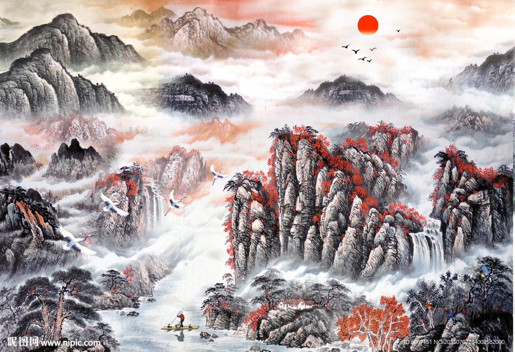 山水画 山水风景