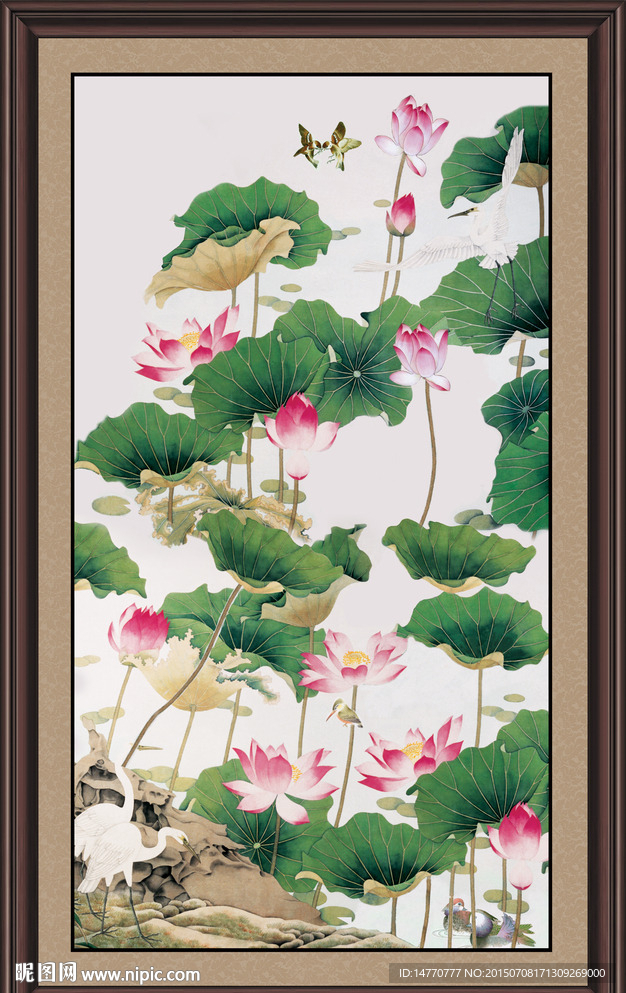 荷花高清图壁画