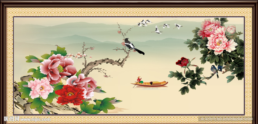 花开富贵装饰画