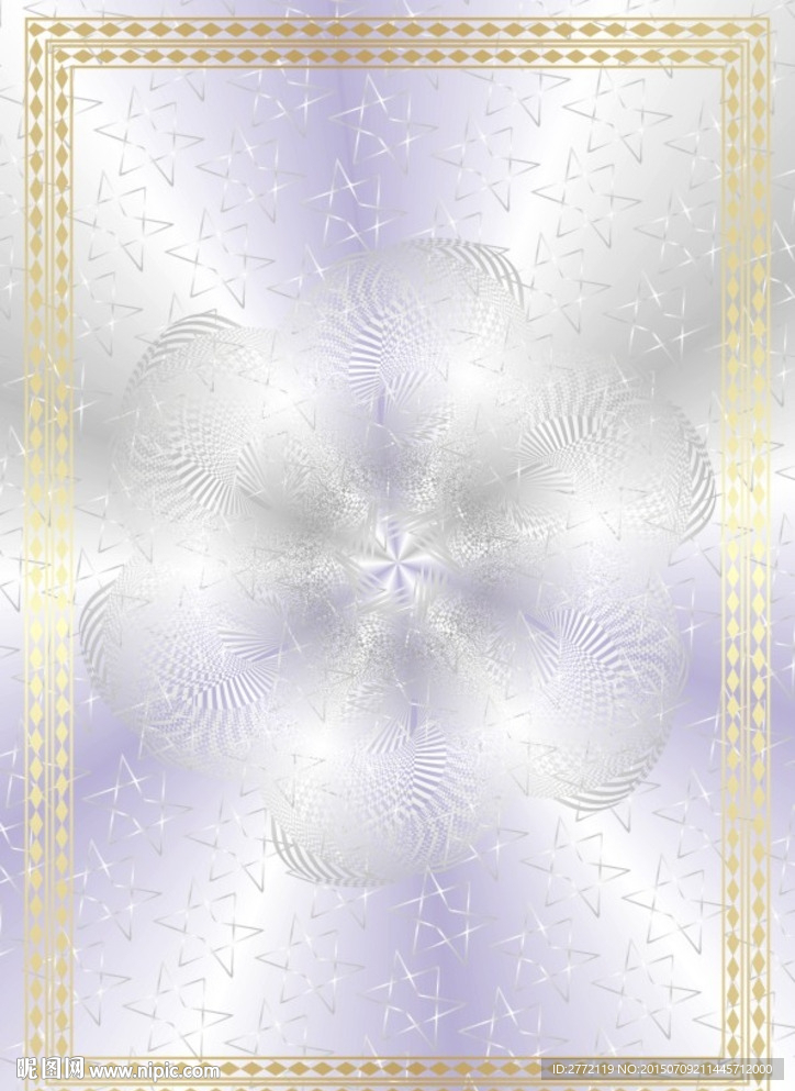 银质金花边 防伪背景