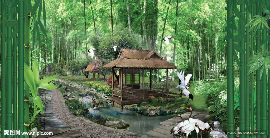 3d背景墙风景如画