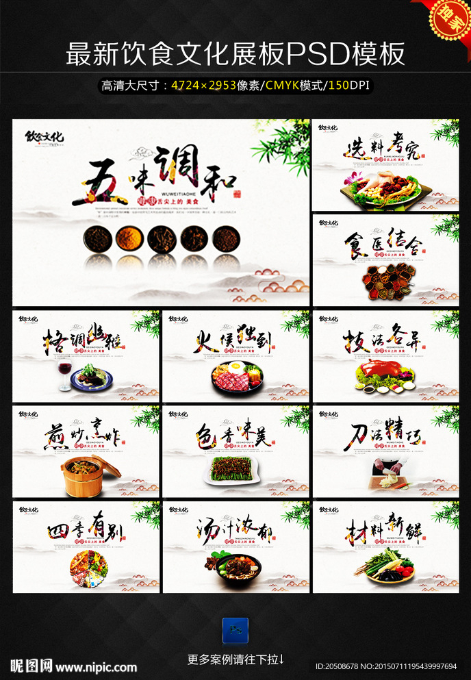 饮食文化展板图片
