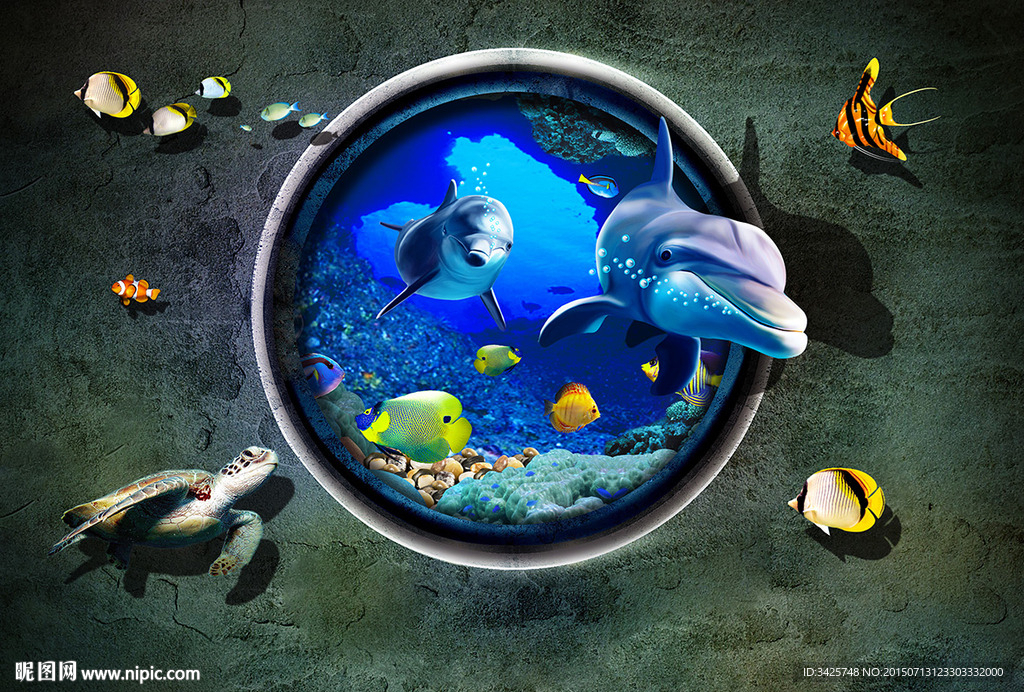 海底生物3d画