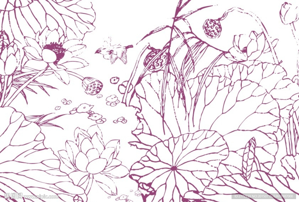 花韵飘逸 荷仙子古画