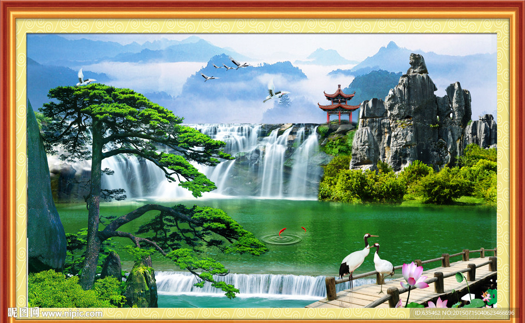 山水画 山水风景