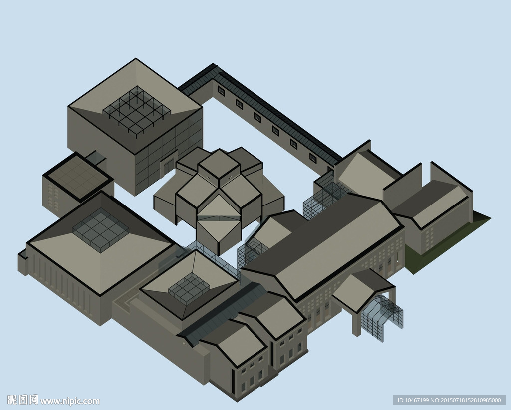 古建 3D 模型