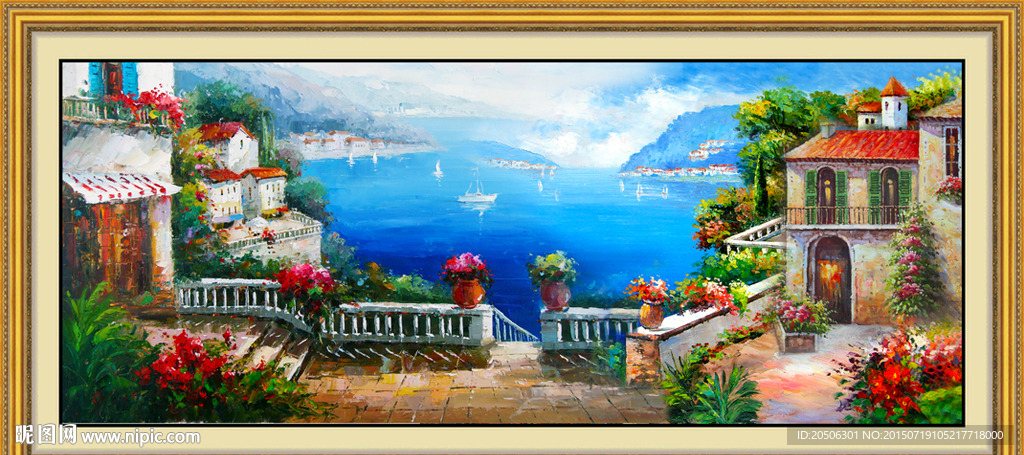 地中海油画