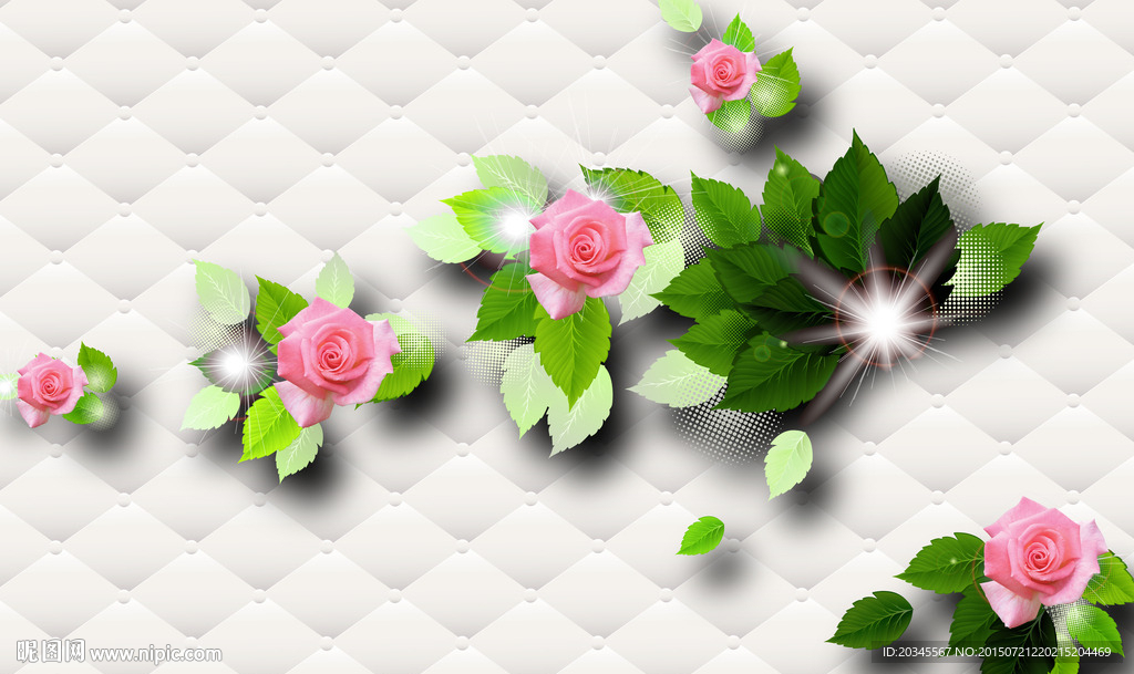 花卉3D背景墙