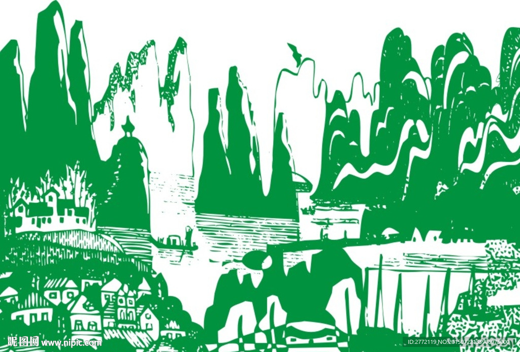 高山流水 商业插画