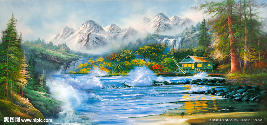 油画山水