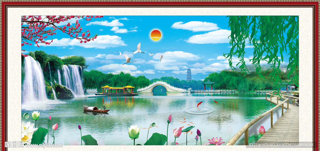 山水画 山水风景