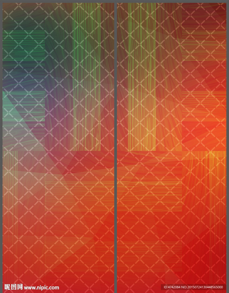 现代简约花纹移门 PSD