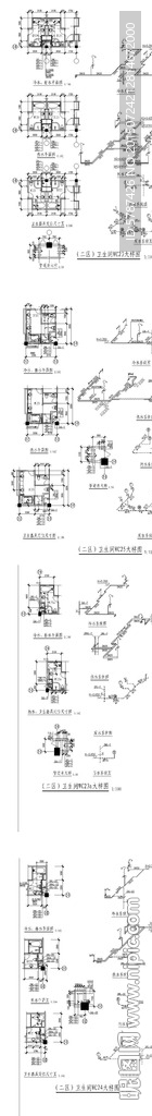 酒店卫生间大样CAD图