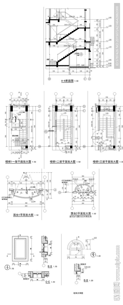 楼梯结构CAD图纸