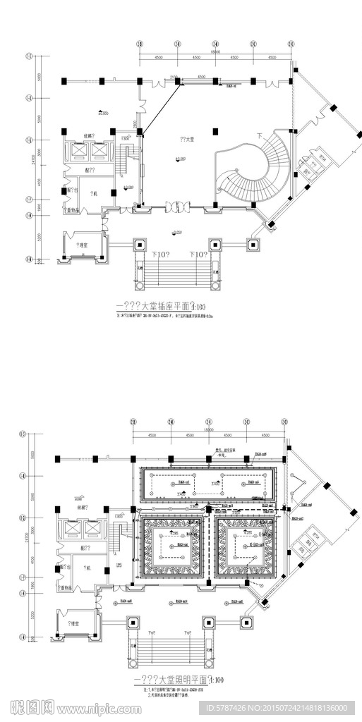 酒店建筑平面图纸