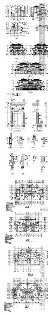 私家别墅建筑CAD图纸