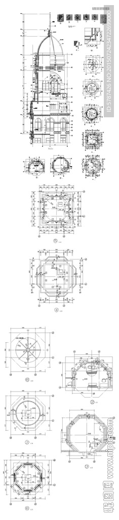 塔建筑设计图纸