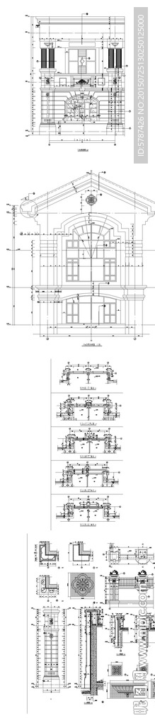 酒店大门建筑CAD图