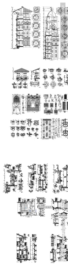 酒店立面建筑图纸