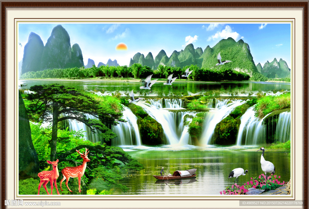 山水画 山水风景