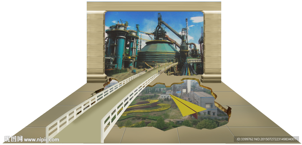 钢铁厂3D画