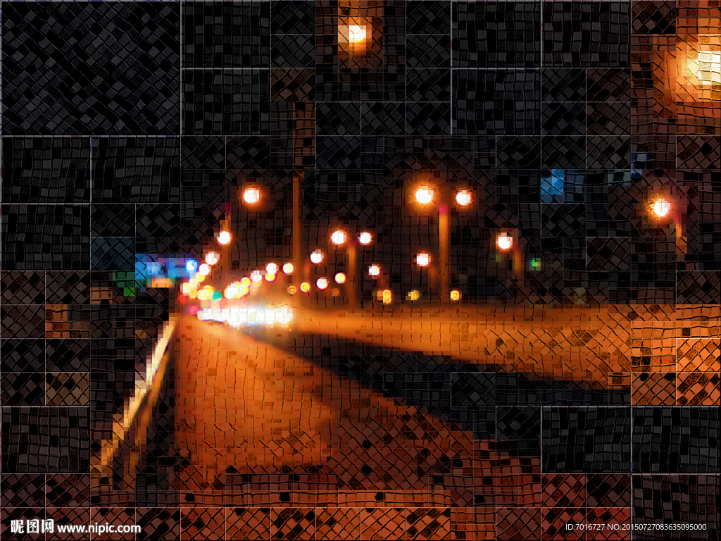 夜色灯光装饰画