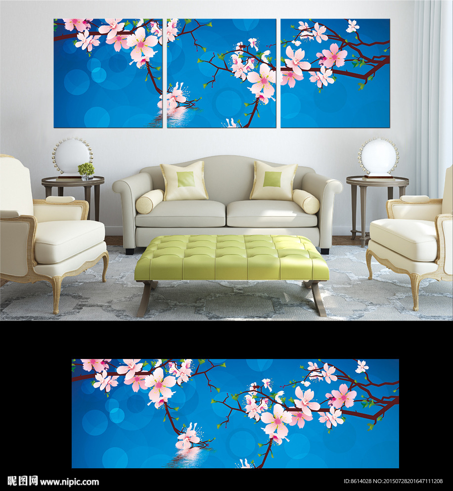 花开富贵无框画
