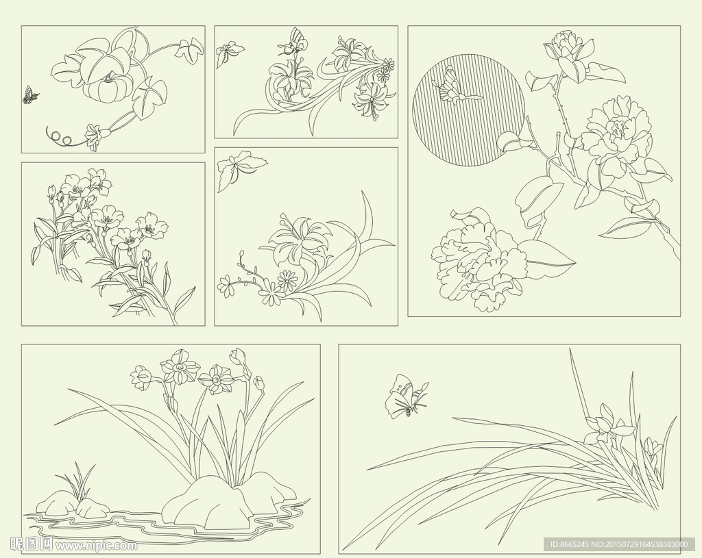 写意花纹