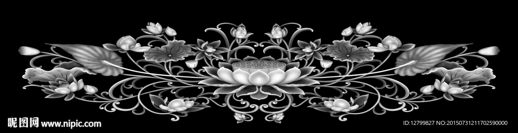 洋花灰度图