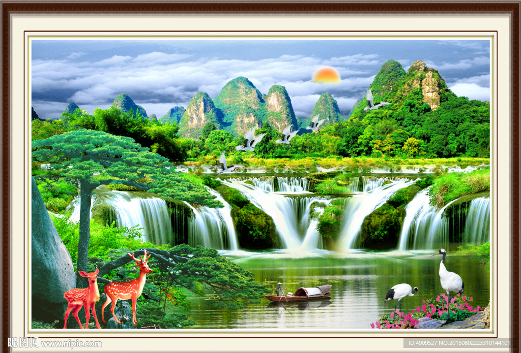 山水画 山水风景