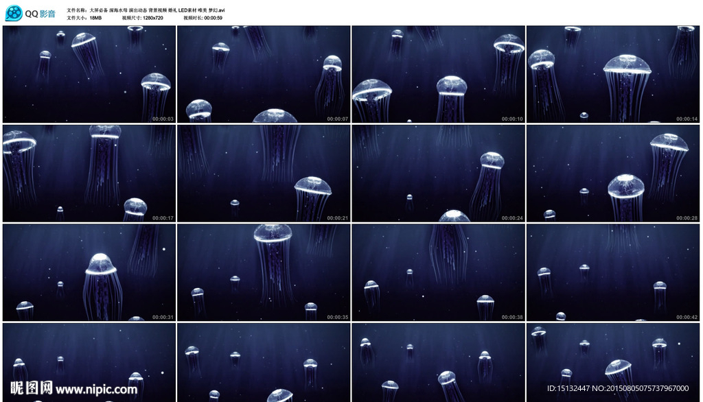 深海水母演出动态 LED视频