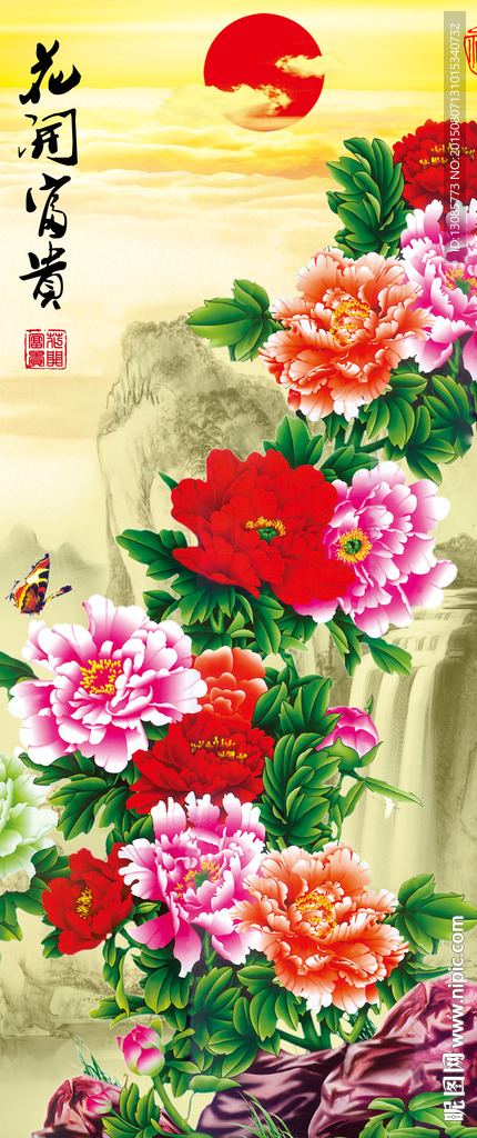 十字绣钻石画花开富贵牡丹