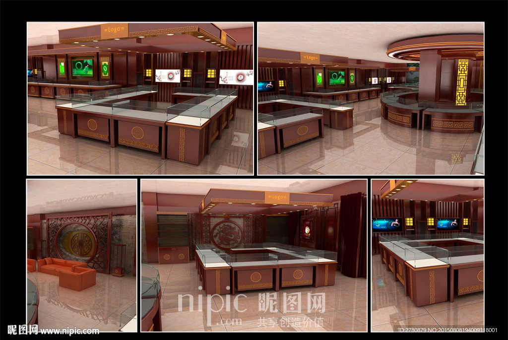 名牌珠宝专卖店展厅