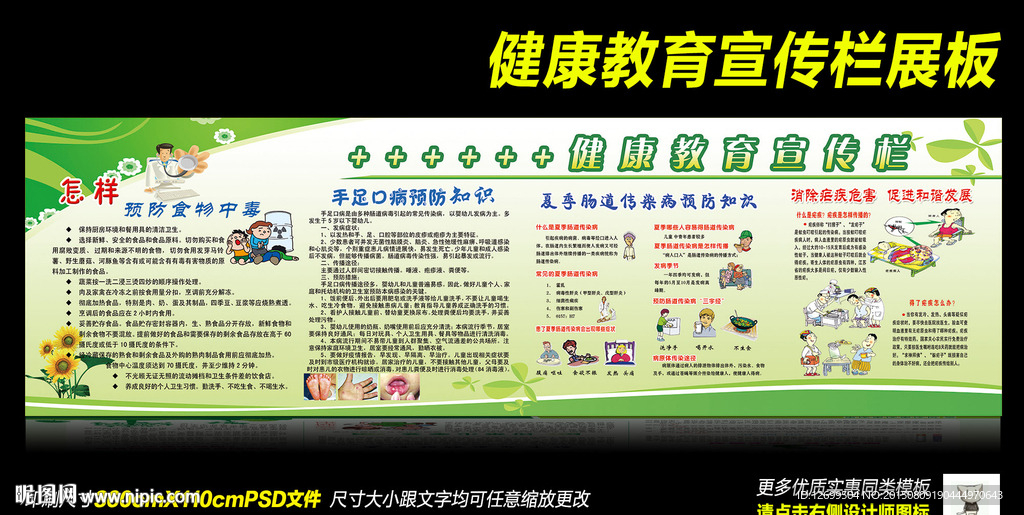 健康教育宣传栏展板设计