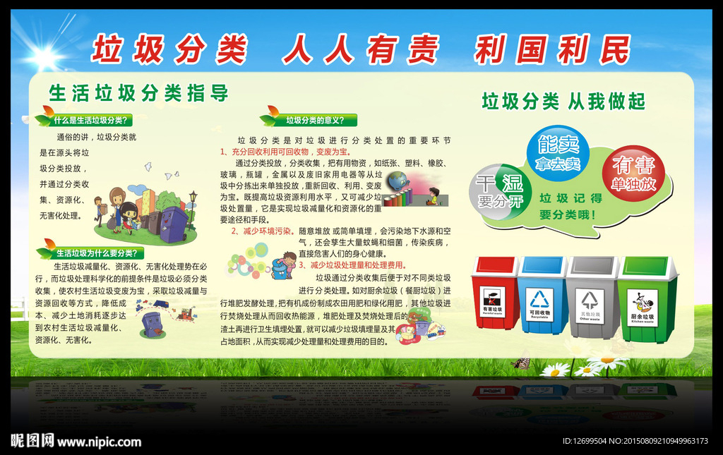 垃圾分类 人人有责 利国利民