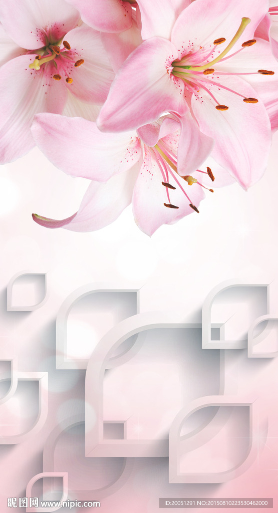 玄关梦幻花纹