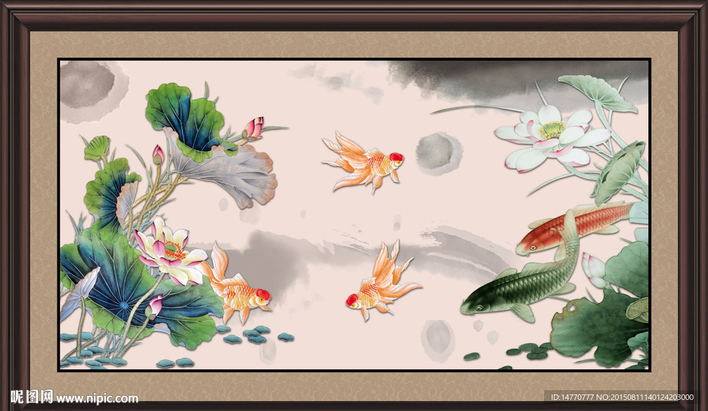 荷花装饰画