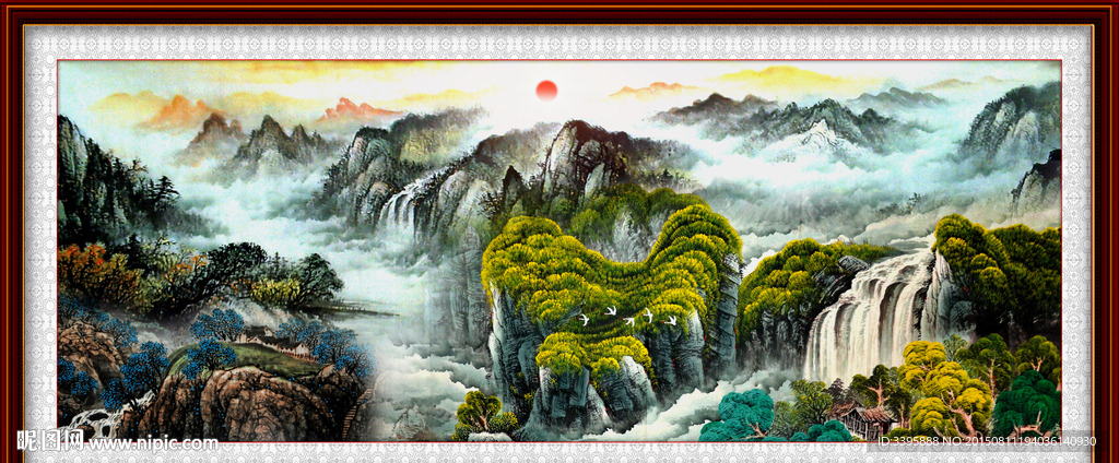 锦绣山河 巨幅山水画