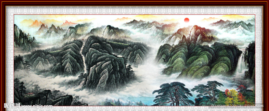 风景画 山水国画