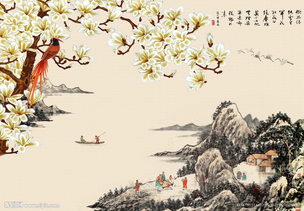 花鸟壁画