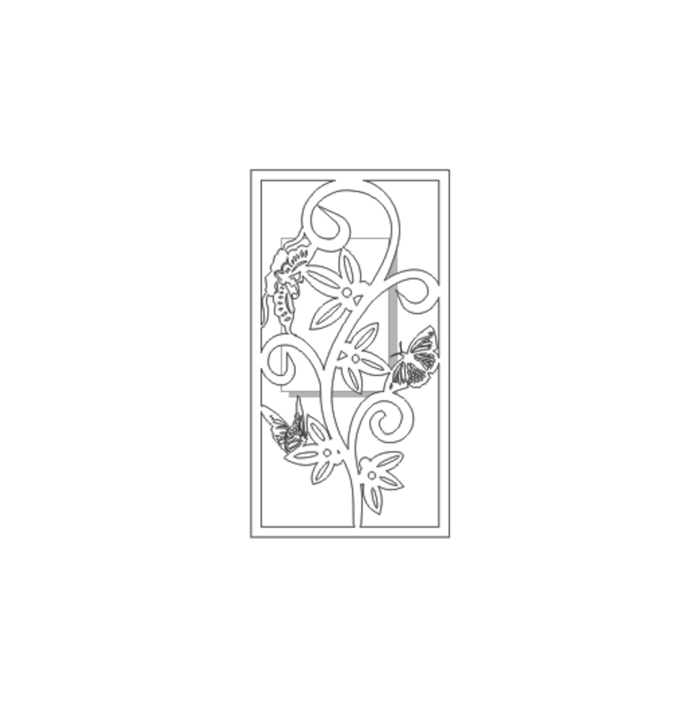 窗花蝴蝶花卉镂空