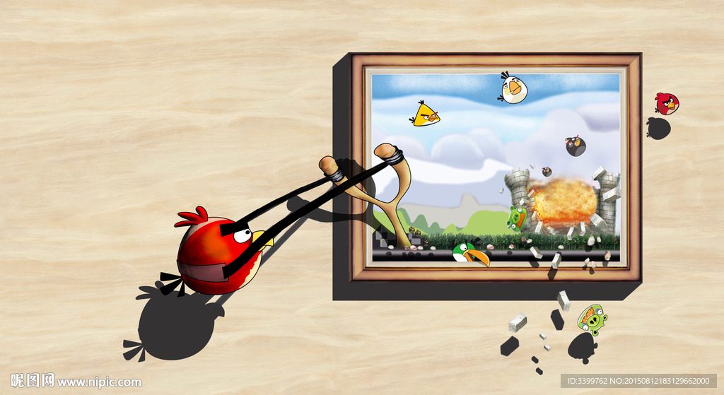 愤怒的小鸟3D画