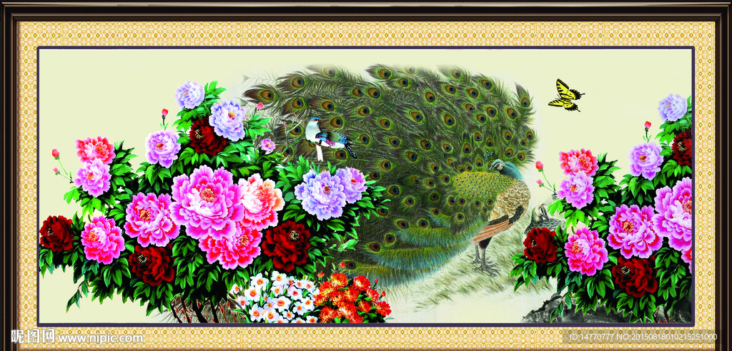孔雀装饰画