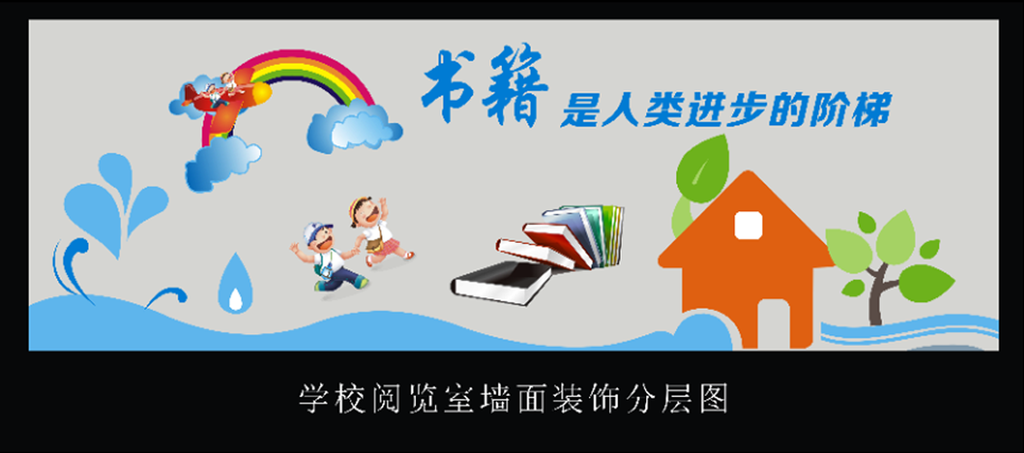 图书预览室文化墙