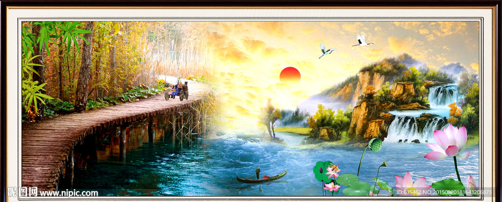 山水画 山水风景