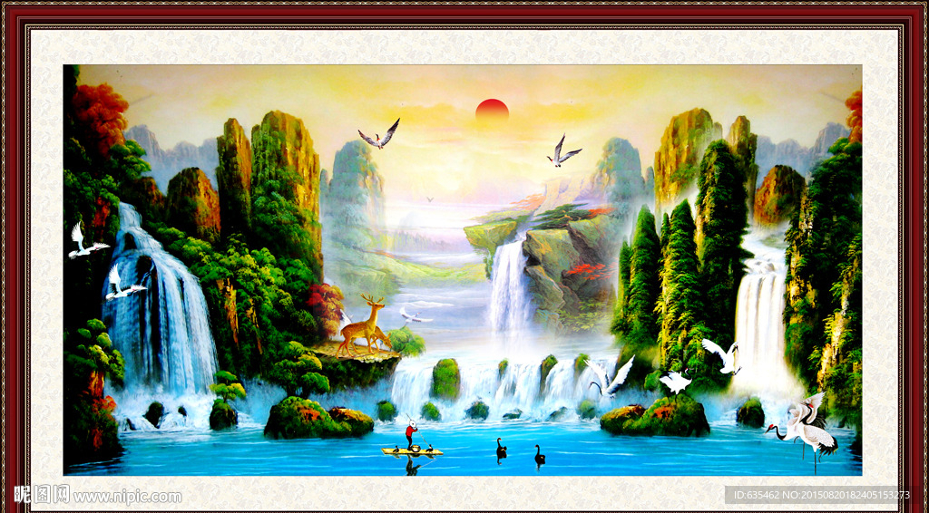 山水画 山水风景