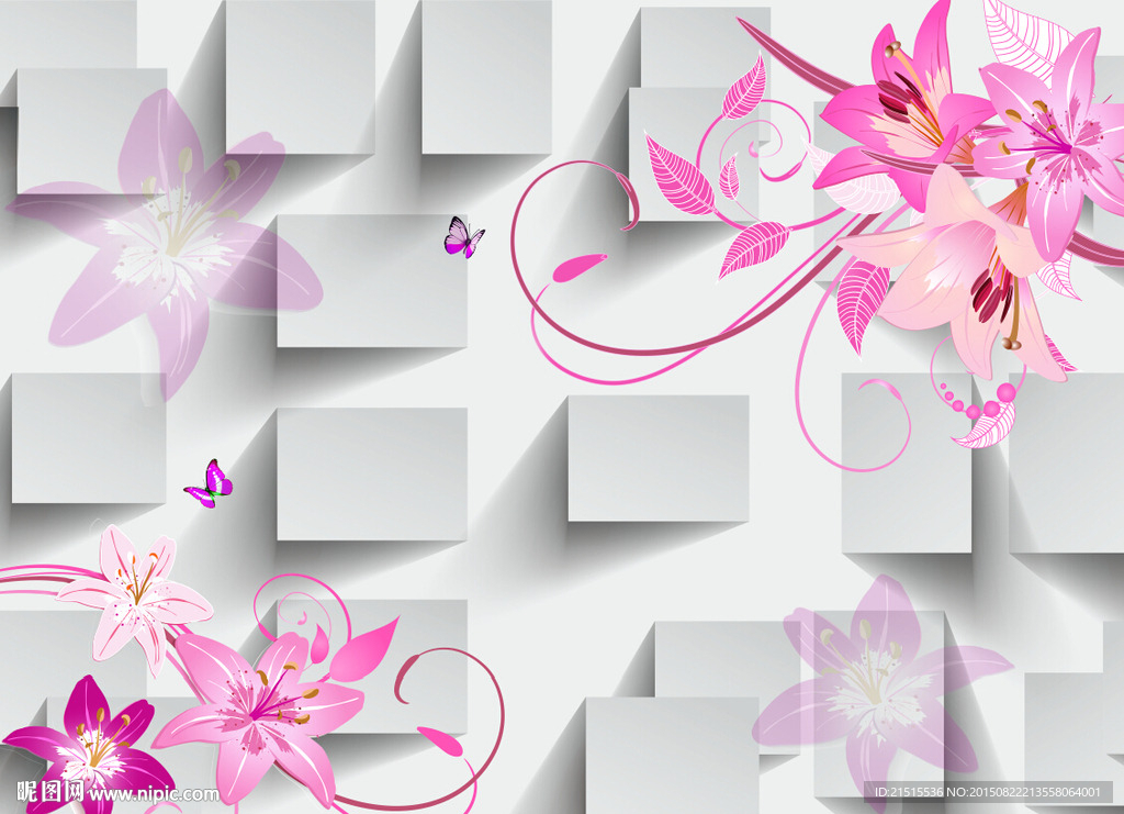 3D百合花