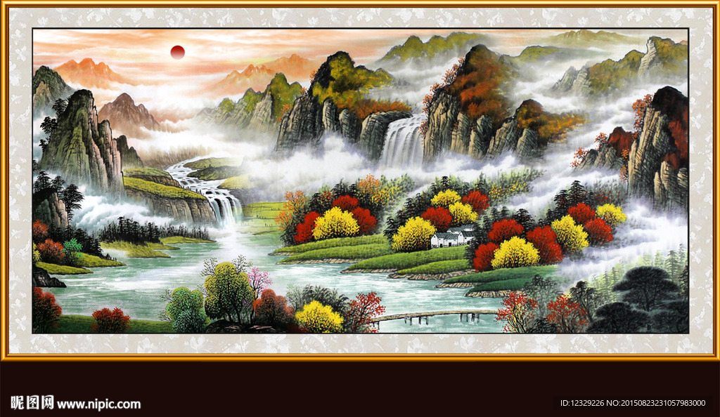山水画 山水风景